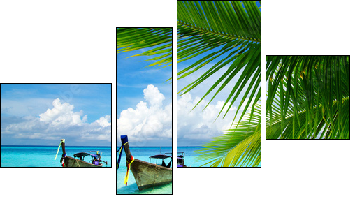 tropical sea  - Obraz czteroczęściowy, Fortyk