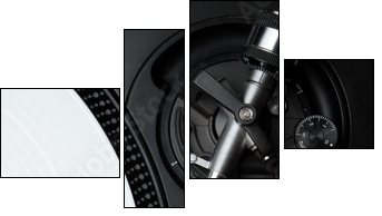 Professional turntable for a DJ  - Obraz czteroczęściowy, Fortyk