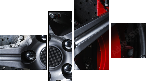 Super car disc-brake  - Obraz czteroczęściowy, Fortyk