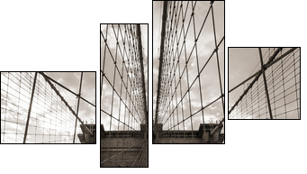 Most Brookliński w sepii 
 - Obraz czteroczęściowy, Fortyk