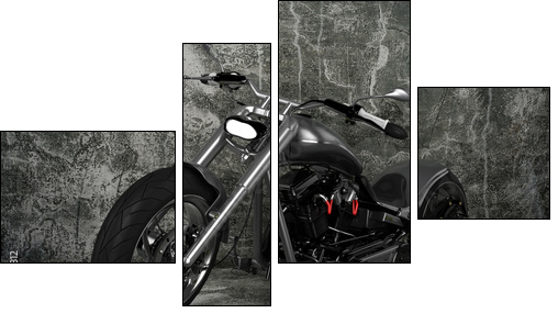 Custom Motorbike  - Obraz czteroczęściowy, Fortyk