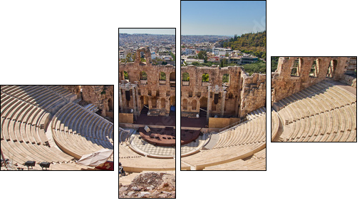 ancient theatre under Acropolis of Athens, Greece  - Obraz czteroczęściowy, Fortyk