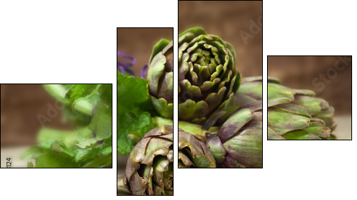 Carciofi - Artichokes  - Obraz czteroczęściowy, Fortyk