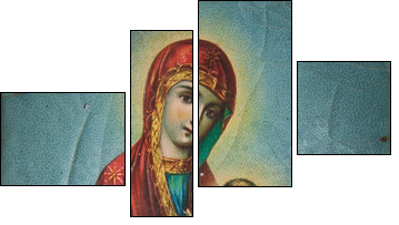 Orthodox Icon of the Mother of God  - Obraz czteroczęściowy, Fortyk