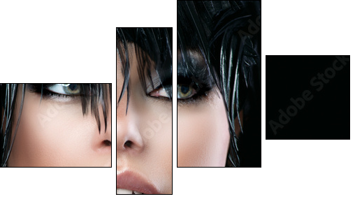 Fashion Art Portrait Of Beautiful Girl. Vogue Style Woman  - Obraz czteroczęściowy, Fortyk
