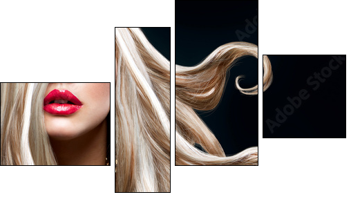 Blond Hair. Beautiful Sexy Blonde Girl  - Obraz czteroczęściowy, Fortyk