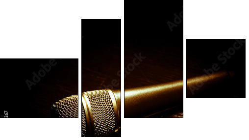 Dark microphone  - Obraz czteroczęściowy, Fortyk