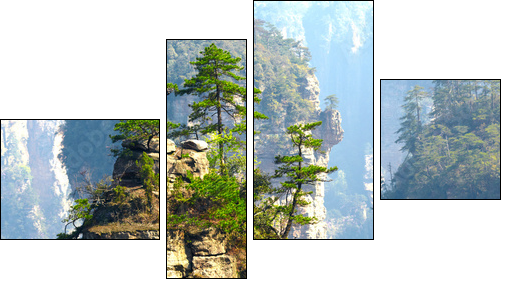 Zhangjiajie National Park, China. Avatar mountains  - Obraz czteroczęściowy, Fortyk