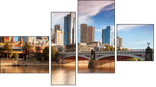 Melbourne skyline from Southbank  - Obraz czteroczęściowy, Fortyk