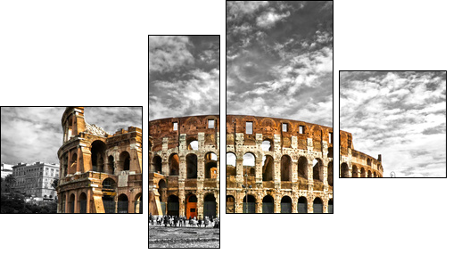 The Majestic Coliseum, Rome, Italy.  - Obraz czteroczęściowy, Fortyk