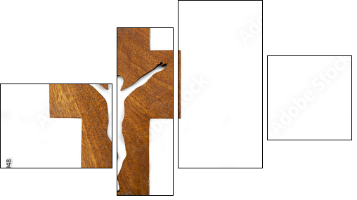 Modern Crucifix  - Obraz czteroczęściowy, Fortyk
