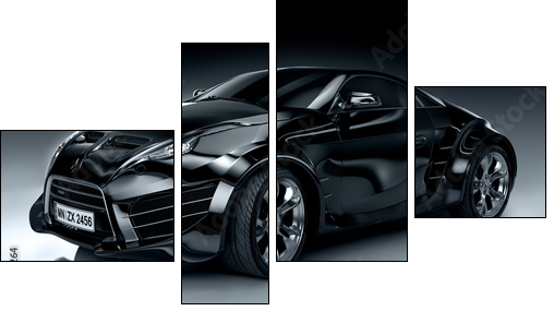 Brandless sports car  - Obraz czteroczęściowy, Fortyk