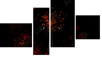 Violin is exploding - dispersion effect -  - Obraz czteroczęściowy, Fortyk