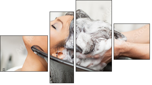 Hair Washing  - Obraz czteroczęściowy, Fortyk