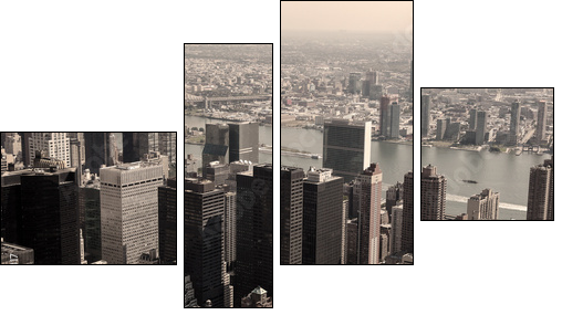 Widok na Nowy Jork – sepia
 - Obraz czteroczęściowy, Fortyk