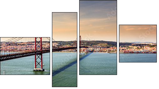 Bridge of 25th of April, Lisbon - Obraz czteroczęściowy, Fortyk