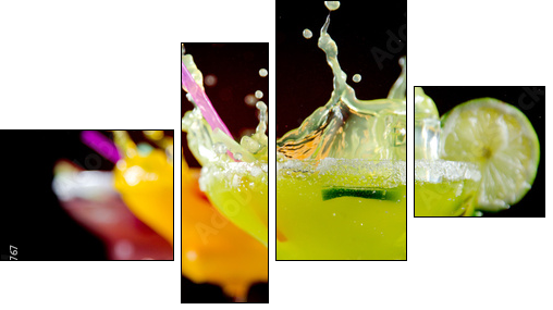 Fruit cocktails  - Obraz czteroczęściowy, Fortyk