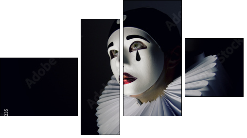 Pierrot mask  - Obraz czteroczęściowy, Fortyk