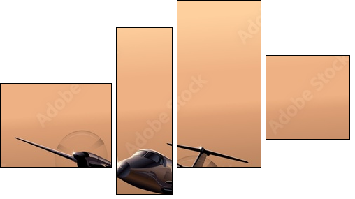 Civil utility aircraft  - Obraz czteroczęściowy, Fortyk