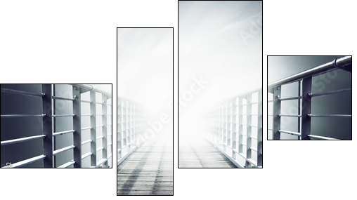 Foggy Bridge  - Obraz czteroczęściowy, Fortyk