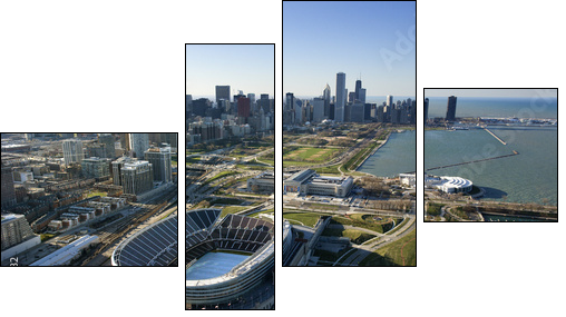 Chicago z wysokiej perspektywy
 - Obraz czteroczęściowy, Fortyk