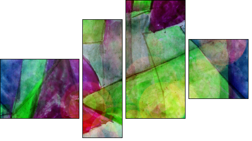 sunlight macro green, purple watercolor seamless texture paint s - Obraz czteroczęściowy, Fortyk
