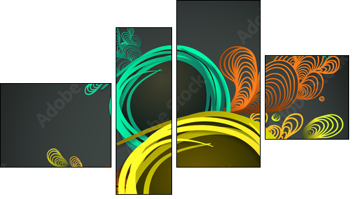 Eps10 Vector Colorful Design Background  - Obraz czteroczęściowy, Fortyk