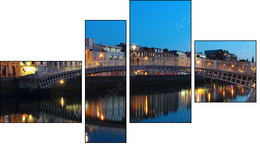 Dublin night scene  - Obraz czteroczęściowy, Fortyk