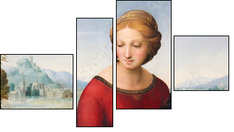 Madonna of the Meadow by Raphael (1505)  - Obraz czteroczęściowy, Fortyk
