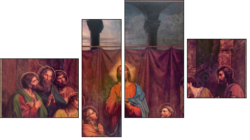 Vienna - Fresco of  Last suppe in Altlerchenfelder church  - Obraz czteroczęściowy, Fortyk