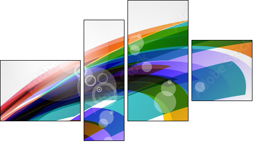 Abstract background, vector illustration  - Obraz czteroczęściowy, Fortyk