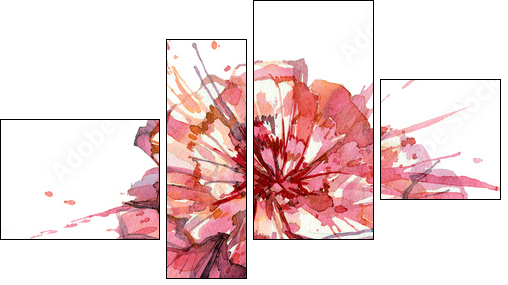 flower  - Obraz czteroczęściowy, Fortyk