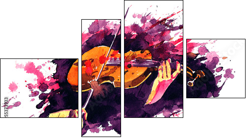 violin  - Obraz czteroczęściowy, Fortyk