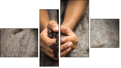 Person Praying  - Obraz czteroczęściowy, Fortyk