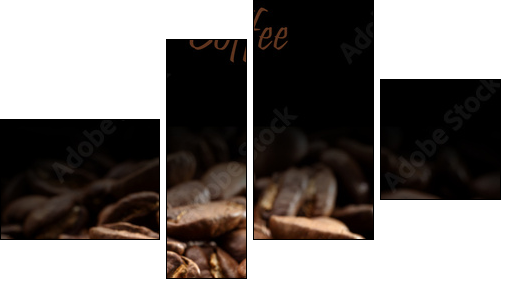coffee  - Obraz czteroczęściowy, Fortyk