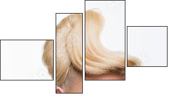 Girl with fancy hairstyle and makeup  - Obraz czteroczęściowy, Fortyk