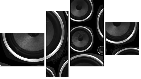 Speakers abstract background  - Obraz czteroczęściowy, Fortyk