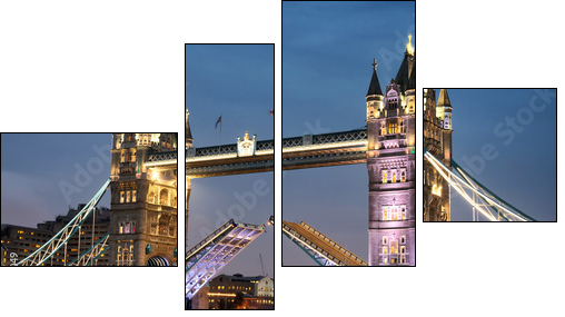 Tower Bridge  - Obraz czteroczęściowy, Fortyk