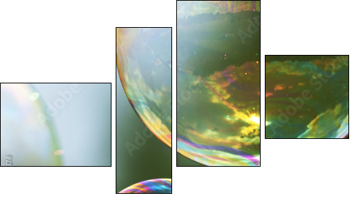 Soap bubble  - Obraz czteroczęściowy, Fortyk