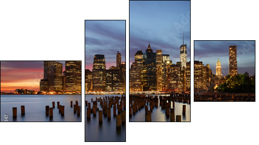 New York  - Obraz czteroczęściowy, Fortyk