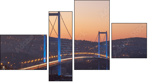 Istanbul - Bosphorus Bridge - Obraz czteroczęściowy, Fortyk