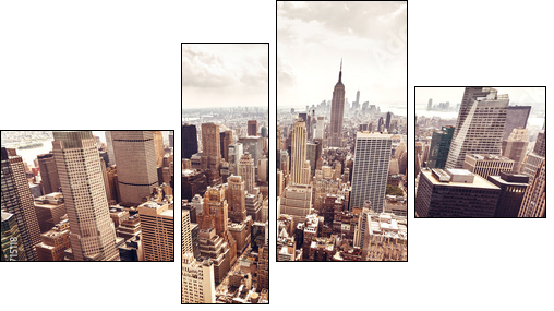 Manhattan skyline aerial view  - Obraz czteroczęściowy, Fortyk