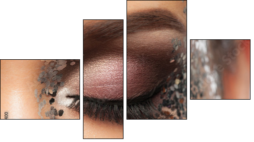 Eye Makeup  - Obraz czteroczęściowy, Fortyk