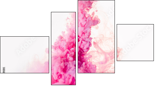 Ze smugą różowego dymu - Obraz czteroczęściowy, Fortyk