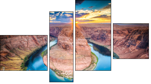 Horseshoe Bend, Grand Canyon  - Obraz czteroczęściowy, Fortyk