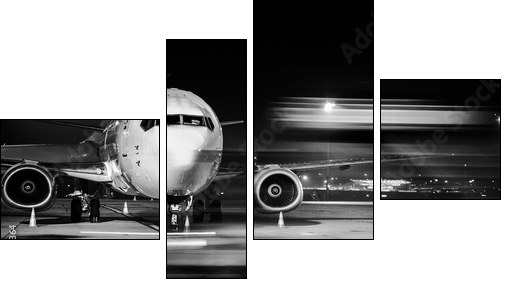 airplane front close-up  - Obraz czteroczęściowy, Fortyk