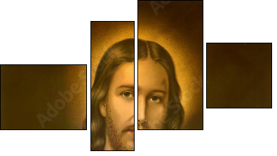 typical catholic image of heart of Jesus Christ  - Obraz czteroczęściowy, Fortyk