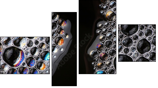 Cell structure abstract background, vibrant colors  - Obraz czteroczęściowy, Fortyk