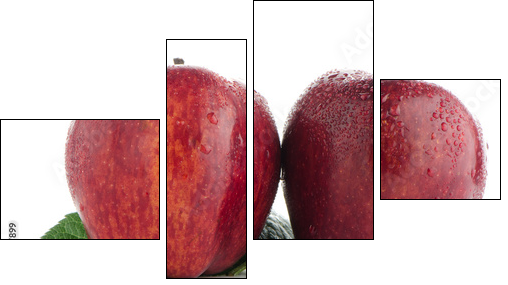 Ripe red apples  - Obraz czteroczęściowy, Fortyk
