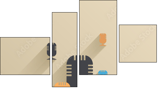 Vector creative flat ui icon background. Eps 10  - Obraz czteroczęściowy, Fortyk